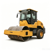 Rouleau compresseur vibrant à tambour unique SR6000 de 6 tonnes, moteur diesel 49 CV, cabine complète, pour la construction de sous-couches
