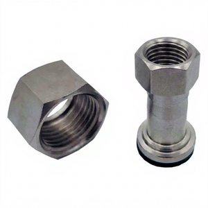 Raccordo Dritto in Acciaio Inossidabile e Ottone, Diametro Interno 10mm, Diametro Esterno 11mm, Filettatura Piatta 5/8 BSP - Product Image 1