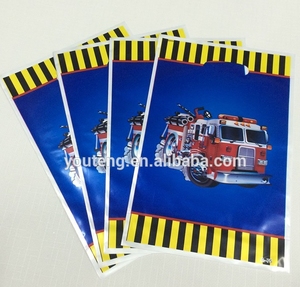 Camión de bomberos de fuego del motor de plástico botín bolsa 10 Pcs paquete fiesta de cumpleaños feliz cumpleaños bebé ducha - Product Image 1