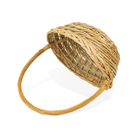 Paniers en osier vintage circulaires de grande taille avec poignées, écologiques, pour fruits et rangement de Pâques, vente en gros