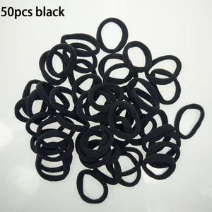 50 miếng tóc đen quan hệ cho dày và xoăn tóc đuôi ngựa chủ sở hữu tóc ban nhạc đàn hồi cho phụ nữ hoặc nam giới dày liền mạch quan hệ tóc - Product Image 6