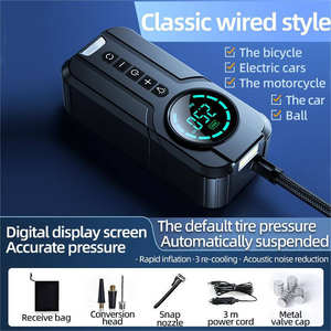 Pompe pour compresseur d'air sans fil portable pour l'extérieur Batterie 12V Banque de charge mobile 150psi Led Lumière de secours <span class=keywords><strong>Gonfleur</strong></span> de pneu de voiture - Product Image 6