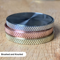 Pièces vierges pour Challenge Coin, personnalisées CNC, brossées/traitées en surface, moletées, 40/50mm, en acier inoxydable massif, cuivre, laiton, forme boule