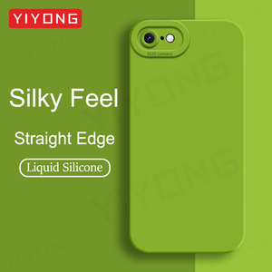 เคสโทรศัพท์ซิลิโคนเหลวกันกระแทกสำหรับ <span class=keywords><strong>iPhone</strong></span> SE <span class=keywords><strong>2022</strong></span> <span class=keywords><strong>SE3</strong></span> 8 7 6 Plus มีกล้องคู่ปกป้อง SE2 - Product Image 1