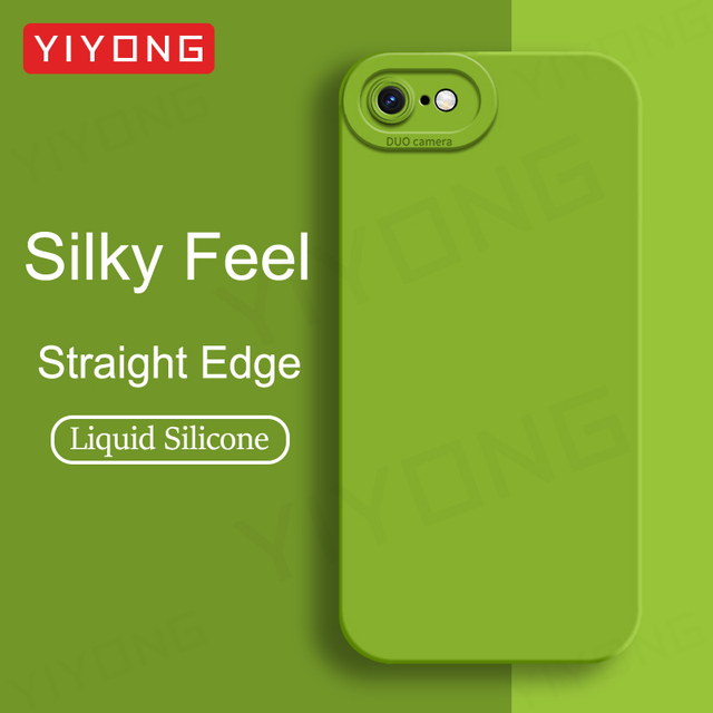 For iPhone SE 2022 SE2 SE3 8 7 6 Plus Back Cover in Stock Camera DUO Protection Shockproof Liquid Silicone Phone Case Supplier