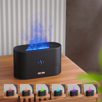 Diffuseur de flamme USB de bureau 2023 ML, réservoir d'eau, huile essentielle, humidificateur d'air, mini humidificateur à flamme avec lumière colorée, 180