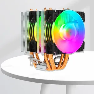 COOLMOON Custom Label 6 Copper Pipe Cooler MX-6 Computer Cooler TDP 135w 90MM Fan Gaming PC CPU Cooling Fan High Quality