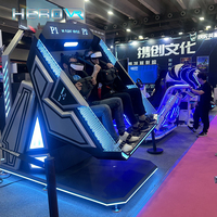 Simulador de Vuelo Metálico Giratorio de 360 Grados para 2 Jugadores HEROVR VR Business, Máquina de Juego Educativa para el Hogar y Parques Temáticos Interiores