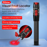 Stylo de test de fibre optique COMPTYCO AUA-50MW, stylo à lumière rouge VFL, adapté aux interfaces SC/FC/ST, localisateur de défauts visuels de fibre optique