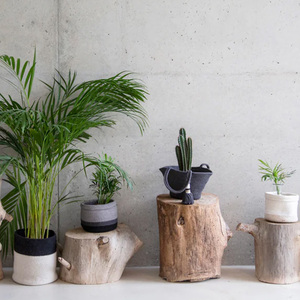 Le pot de couverture de plante en rotin tissé aux algues naturelles peut être plié panier de rangement de cuisine intérieur et extérieur - Product Image 3
