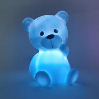 Veilleuse LED en forme d'ours de dessin animé Boyid pour enfants et bébés, en silicone, pour la chambre à coucher