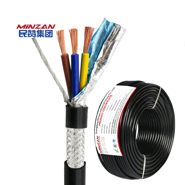 H05VV-F Power Flexible RVVP Power Cable 1.5mm 2.5mm 4mm 6mm Shielded signal Control Electrical Wire