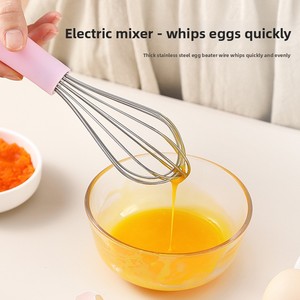 ที่ตีไข่สแตนเลส เครื่องตีครีม เครื่องแยกไข่ เครื่องผสมอาหาร ที่ตีไข่ ชุดอุปกรณ์ครัวสำหรับทำอาหารเด็ก - Product Image 4