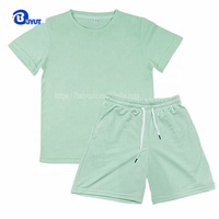 Dapat disesuaikan Logo wanita celana pendek & Tank Top Set pola Solid dicetak gaya manis untuk gadis wanita pabrik kustom kosong
