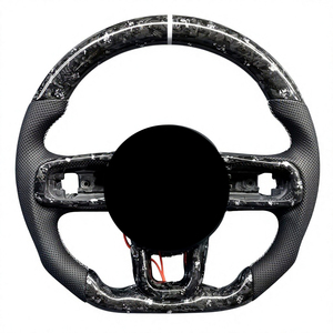 Volante Deportivo de 3 Radios de Fibra de Carbono, Compatible con Jeep Wrangler JL 2018-2024 Sahara Sport <span class=keywords><strong>Rubicon</strong></span> - Product Image 1
