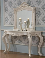Buffet classique modulaire en bois massif de style européen antique avec miroir pour cuisine et salle à manger