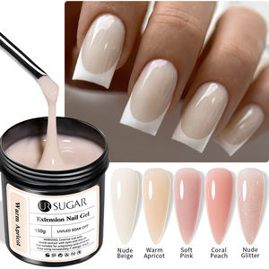 UR SUGAR 150g Gel de construction pour ongles auto-nivelant, extension rapide, vernis, gel dur scintillant nude, fournisseur de gel pour ongles - Product Image 1