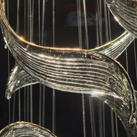 Lustre moderne luxueux décoratif en cristal long, luminaire suspendu décoratif pour projets hôteliers