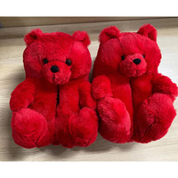 Chaussons Teddy Bear pour femmes, pantoufles d'intérieur douces et colorées en peluche, cadeaux, sandales de chambre douillettes