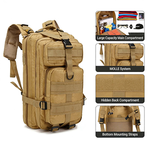 <span class=keywords><strong>Sac</strong></span> <span class=keywords><strong>à</strong></span> <span class=keywords><strong>dos</strong></span> tactique d'extérieur personnalisé avec logo, <span class=keywords><strong>30L</strong></span>, tissu Oxford imperméable, avec bretelles réglables pour la <span class=keywords><strong>randonnée</strong></span> en montagne - Product Image 2