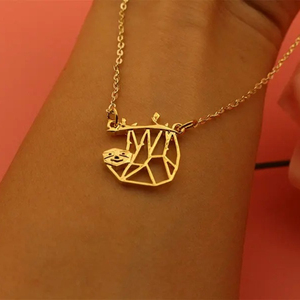 Collier pendentif mignon paresseux, bijoux animaliers tendance pour femme, charmante amulette paresseux, pendentif animal de compagnie, cadeau adorable pour elle - Product Image 3