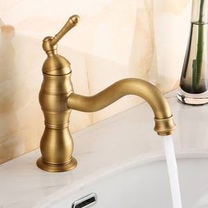 Robinet de baignoire de luxe Wayon en <span class=keywords><strong>laiton</strong></span> avec aérateurs et finition or vintage, mitigeur à poignée unique - Product Image 4