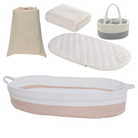 Berceau à langer pliable écologique et durable, panier de rangement en corde de coton tressé à la main