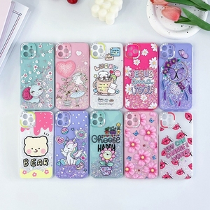 Phim Hoạt Hình Dễ Thương TPU Thiết Kế Chống Sốc Long Lanh Tùy Chỉnh Mô Hình Mèo Trong Suốt In Ấn Mềm Mại Màu Sắc IMD Sơn Điện Thoại Di Động Trường Hợp - Product Image 1