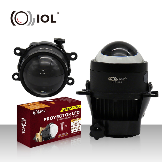 IOL High Quality 3-Inch LED Projector Fog Lamp Bi-LED 3000K 4300K 6000K Waterproof Aluminum Tricolour Projector Lens