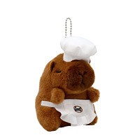 Échantillon gratuit en gros quantité minimale de commande bas sur mesure pour peluche porte-clés coton mignon peluche Capybara peluche sac pendentif