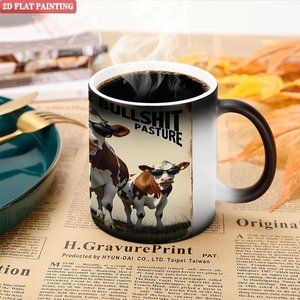 Mug en céramique noir givré 11 oz, blanc, pour sublimation, activable par la chaleur, pour impression personnalisée - Product Image 5