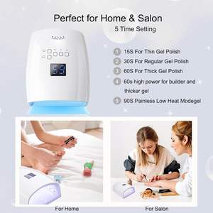 โคมไฟเล็บ LED พลาสติกไร้สายแบบชาร์จไฟได้ในตัว สำหรับใช้ในบ้าน ขายส่ง - Product Image 3