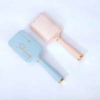 Brosse à cheveux de massage du cuir chevelu avec imprimé INS et grattoir de nettoyage.