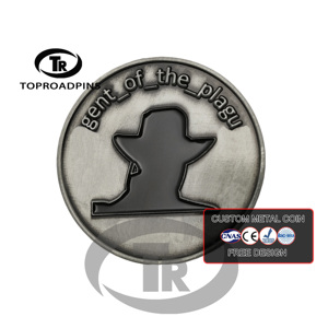 เหรียญทองเหลืองโบราณ พร้อมโลโก้สั่งทำ ของที่ระลึก เหรียญที่ระลึกแบบมีช่องใส่ของ สไตล์ทันสมัย ของพรีเมี่ยมสำหรับแจก - Product Image 1