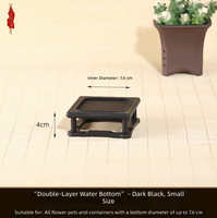 Plateau de jardinage pour plantes succulentes, écologique, moderne, en résine épaisse, avec soucoupe de récupération d'eau, pour intérieur et bureau, carré