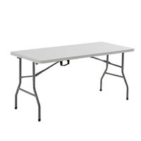 Table pliante en plastique blanche, légère, carrée, moderne, portable, pour l'extérieur, idéale pour les fêtes à thème, vente en gros