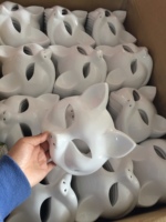 Topeng Pesta Lucu Plastik Putih untuk Perlengkapan Pesta Liburan Karnaval Masquerade Cosplay Aksesori Halloween Kerajinan DIY