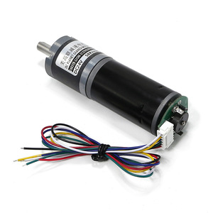 Motorreductor planetario de CC de 32 mm, 24 V, 300 RPM, con escobillas, imán permanente, tubo de acero y codificador para control de velocidad - Product Image 1