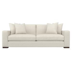 Divano Moderno Ecologico e Durevole a Due Posti per Soggiorno, con Struttura in Legno e Cuscini in Tessuto Delicato sulla Pelle - Product Image 4