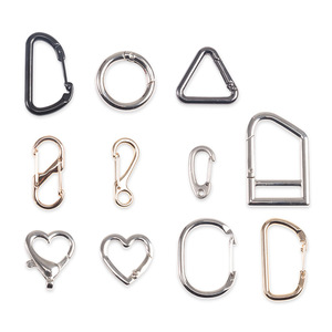 Zinc Alloy Spring Buckle Irregular Shape Durable Hardware For Bags Keychain Hook Accessory - Product Image 1
