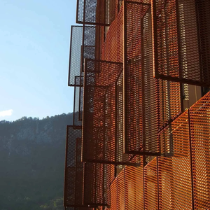 Panneaux muraux décoratifs en métal découpés au laser pour l'extérieur, revêtement mural décoratif, mur rideau en acier corten rustique - Product Image 1