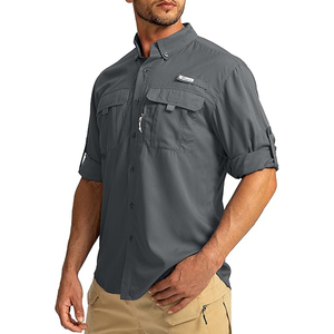 Camicie da Pesca Personalizzate con Logo, Protezione Solare UPF 50+, Asciugatura Rapida, Rinfrescanti, con Bottoni, per Uomo, Ideali per Viaggi e Campeggio - Product Image 5