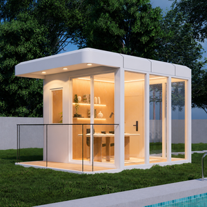 Casa Pequeña Moderna <span class=keywords><strong>de</strong></span> Acero <span class=keywords><strong>de</strong></span> Lujo <span class=keywords><strong>para</strong></span> Jardín, Patio Trasero, Oficina, Tienda, Almacén y Comedor, con Fácil Montaje - Product Image 1
