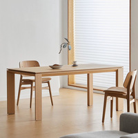 Table à manger rectangulaire en bois de style nordique minimaliste moderne, grande table de bureau pour la maison, le salon et le bureau