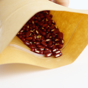 Sacchetto in Carta Kraft con Chiusura a Zip e <span class=keywords><strong>Finestra</strong></span> Trasparente, Sigillabile a Caldo, Riciclabile, per Alimenti - Product Image 4