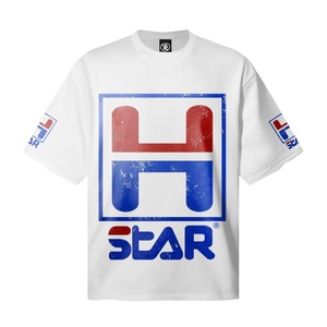 เสื้อยืดผู้ชายแขนสั้นลายเสือดาวพิมพ์ลายวอเตอร์มาร์ค ผ้าคอตตอนผสมสแปนเด็กซ์ 300 กรัม สำหรับขายส่ง - Product Image 2