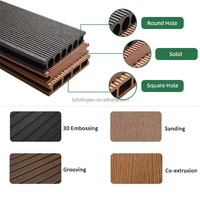 Planche de terrasse extérieure carrée en bois massif gaufré 3D moderne pour jardins parcs-antidérapante, imperméable et lisse