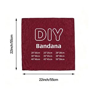 Bandana en coton à imprimé patchwork haute densité, design de logo personnalisé, foulard carré pour cheveux, vente en gros - Product Image 2
