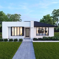 Isolation thermique plan de maison de plain-pied de 3 chambres à coucher maison modulaire non mobile préfabriquée