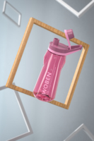 Bouteille d'eau en PP/PC et silicone de 950 ml/32 oz, anti-fuite, compatible lave-vaisselle, design moderne pour la gym et l'extérieur, avec poignée à vis anti-poussière